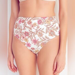 Old Navy Bikini Bottoms XS floral bathing suit swim women's NWT